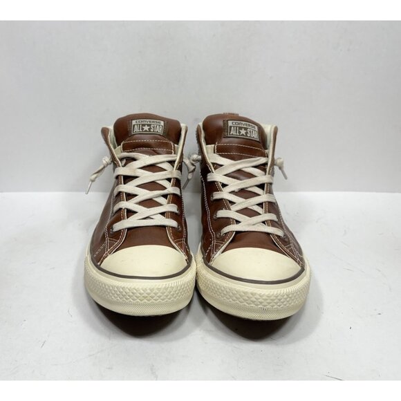 Converse Leather All-Star Chuck Taylor Street 136420C Brown Mid Top Men's Sz 11 - Picture 2 of 9